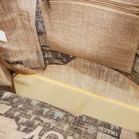 New York State Market Tote Bag-Straw-reusable-Shopping-17x12x6 inch-Souvenir-NWT - Picture 5 of 9